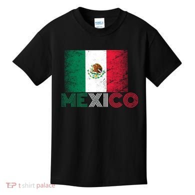 Vintage Mexico Distress Logo Flag Kids T-Shirt