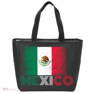 Vintage Mexico Distress Logo Flag Tote Bag