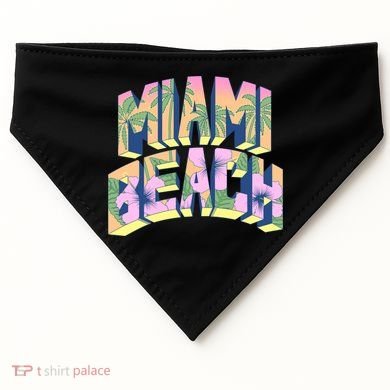 Vintage Miami Beach  USA-Made Doggie Bandana