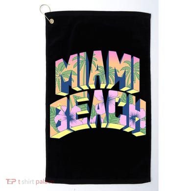 Vintage Miami Beach  Golf Towel