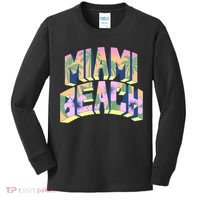 Vintage Miami Beach  Kids Long Sleeve Shirt thumb 0