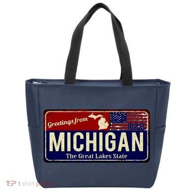 Vintage Michigan Sign Tote Bag