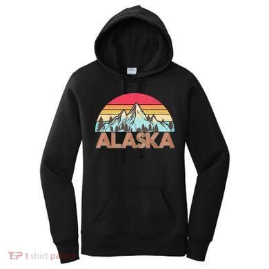 Vintage Mountains Of Alaska Women's Hoodie