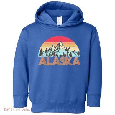 Vintage Mountains Of Alaska Toddler Hoodie