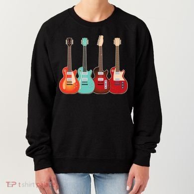 Vintage Multi Guitars Music Women's Sweatshirt