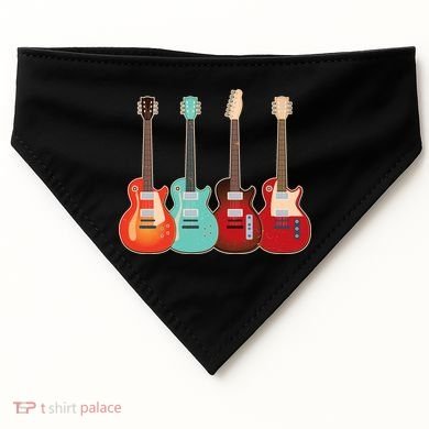 Vintage Multi Guitars Music USA-Made Doggie Bandana