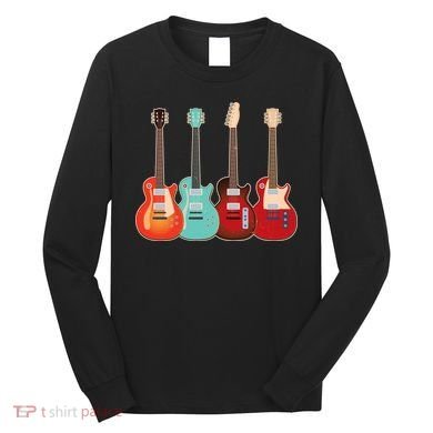 Vintage Multi Guitars Music Long Sleeve Shirt