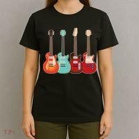 Vintage Multi Guitars Music T-Shirt thumb 4