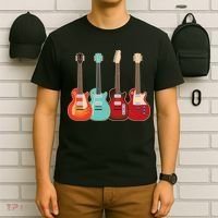 Vintage Multi Guitars Music T-Shirt thumb 6