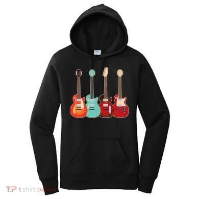Vintage Multi Guitars Music Women's Hoodie