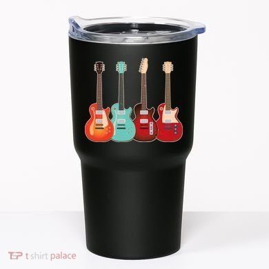 Vintage Multi Guitars Music Tumbler