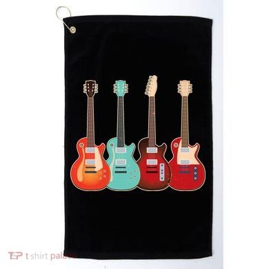 Vintage Multi Guitars Music Golf Towel