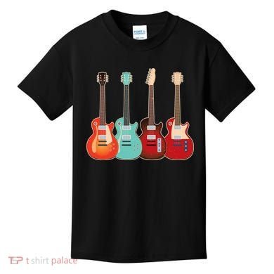 Vintage Multi Guitars Music Kids T-Shirt