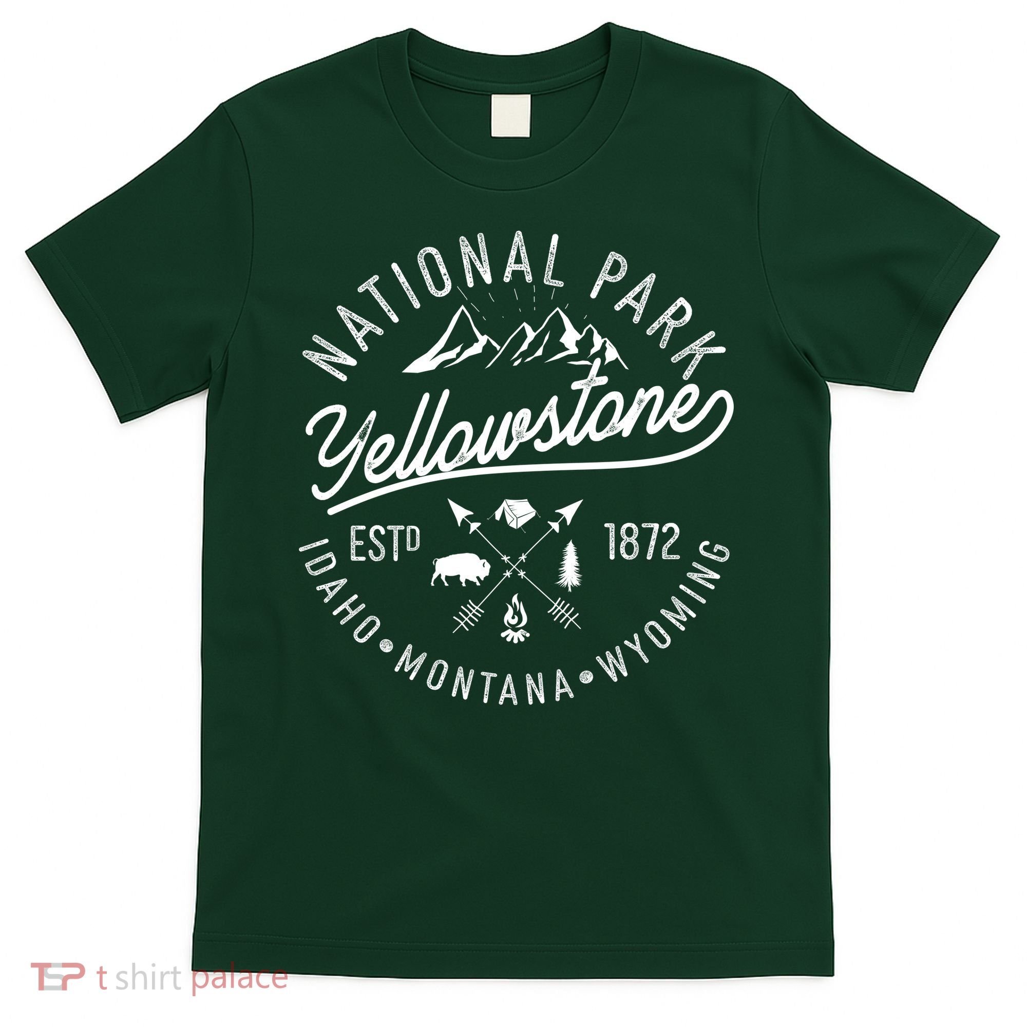 Vintage National Park Yellowstone Estd 1872 Logo T-Shirt