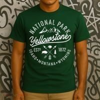 Vintage National Park Yellowstone Estd 1872 Logo T-Shirt thumb 3