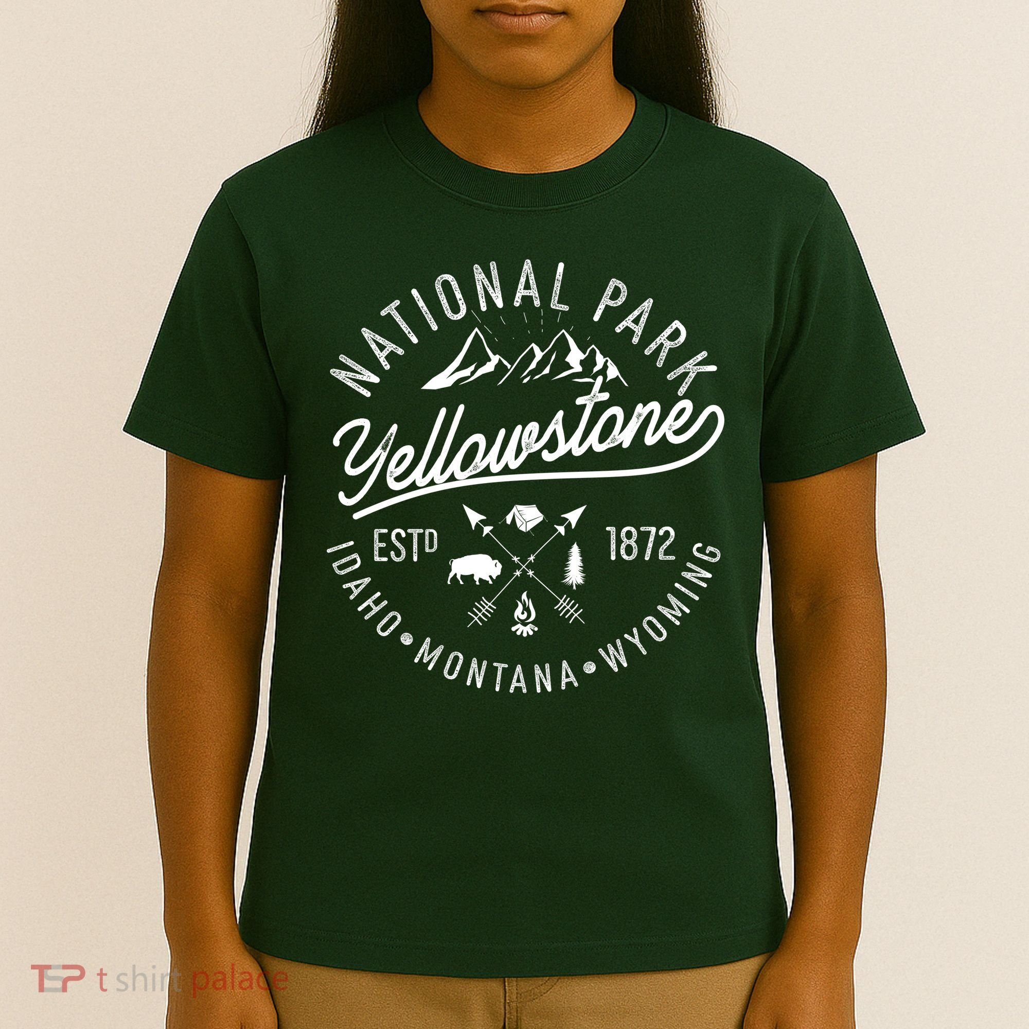 Vintage National Park Yellowstone Estd 1872 Logo T-Shirt