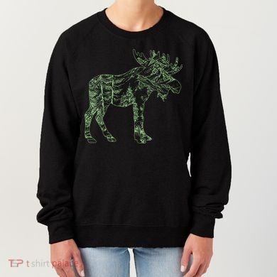 Vintage Nature Lover Moose Forest Women's Sweatshirt