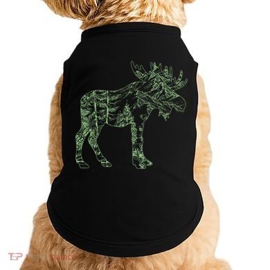 Vintage Nature Lover Moose Forest Doggie Tank