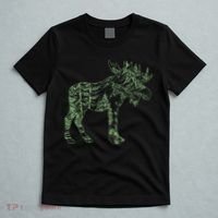 Vintage Nature Lover Moose Forest T-Shirt thumb 5