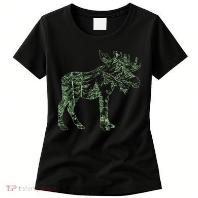 Vintage Nature Lover Moose Forest Women's T-Shirt