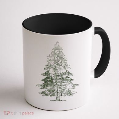 Vintage Nature Lover Pine Tree Forest Coffee Mug back