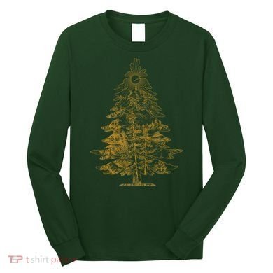 Vintage Nature Lover Pine Tree Forest Long Sleeve Shirt