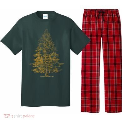 Vintage Nature Lover Pine Tree Forest Pajama Set
