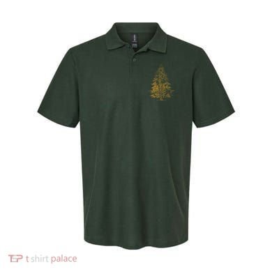 Vintage Nature Lover Pine Tree Forest Polo