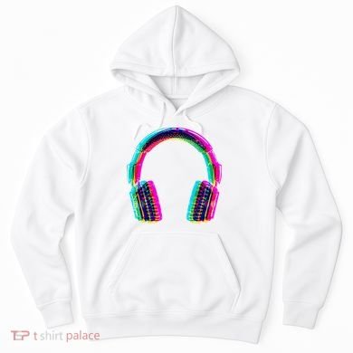 Vintage Neon Headphones Hoodie