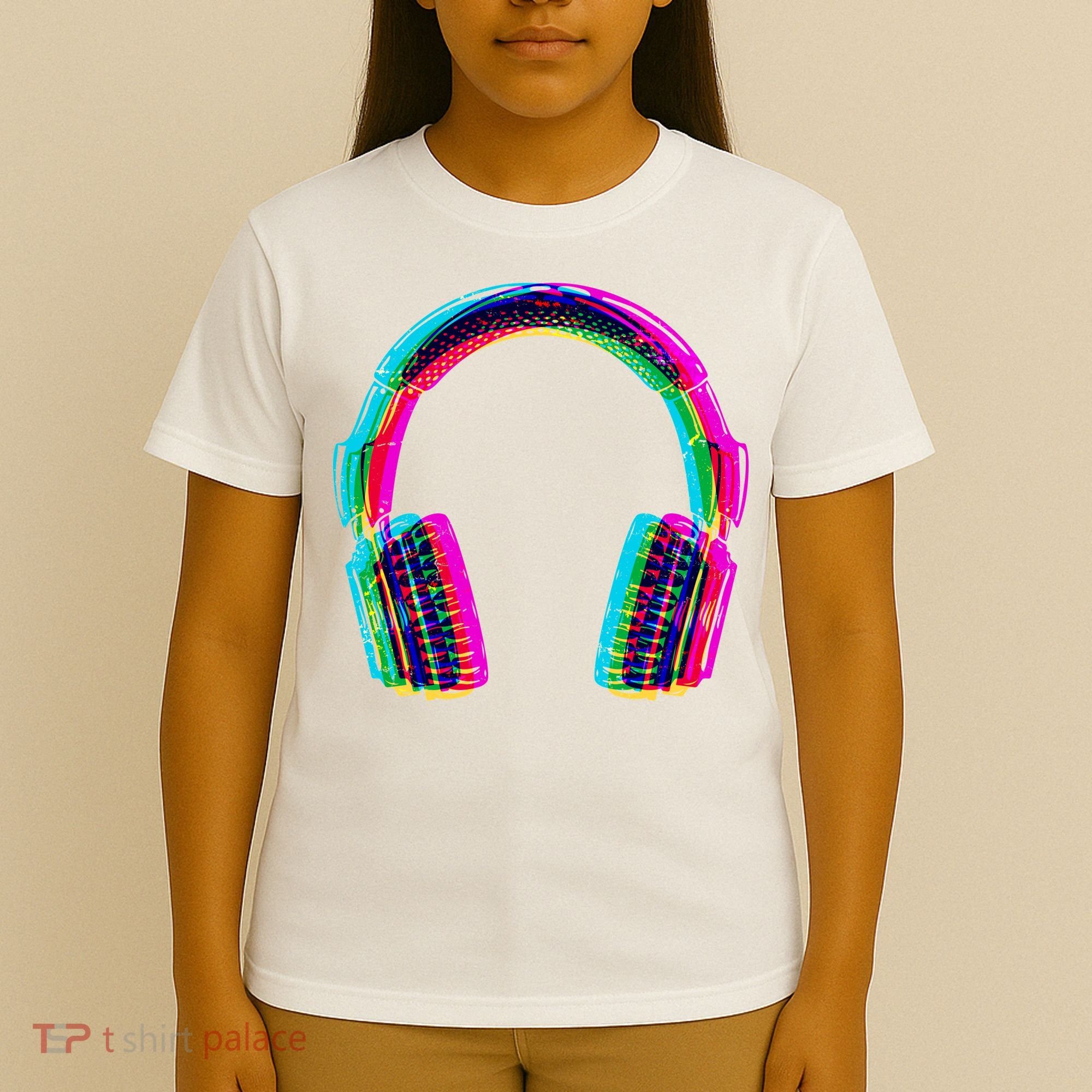 Vintage Neon Headphones T-Shirt