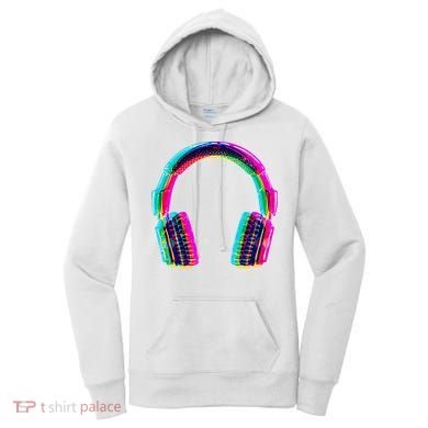 Vintage Neon Headphones Women's Hoodie