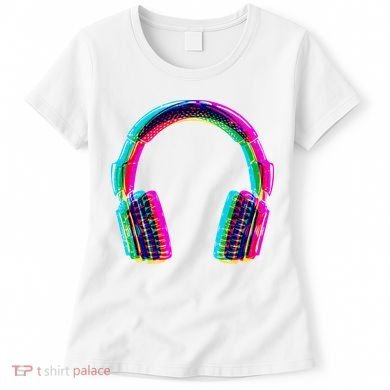 Vintage Neon Headphones Women's T-Shirt
