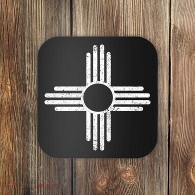 Vintage New Mexico Flag Symbol Coaster