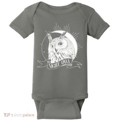 Vintage Night Owl Baby Bodysuit