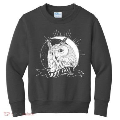 Vintage Night Owl Kids Sweatshirt