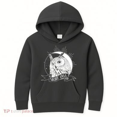 Vintage Night Owl Kids Hoodie