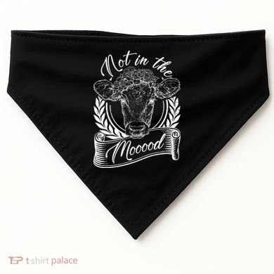 Vintage Not in the Moood Cow USA-Made Doggie Bandana