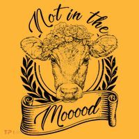 Vintage Not in the Moood Cow T-Shirt thumb 7