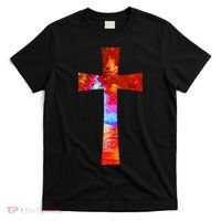 Vintage Oil Christian Cross Cool Pattern T-Shirt thumb 0