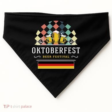 Vintage Oktoberfest Drinking USA-Made Doggie Bandana