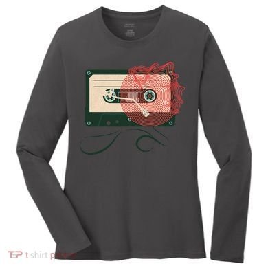 Vintage Old Cassette Player Women's Long Sleeve Shirt