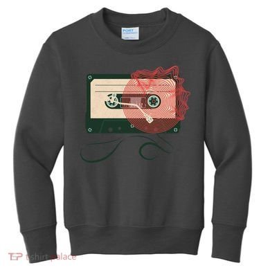 Vintage Old Cassette Player Kids Sweatshirt