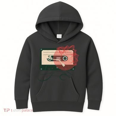 Vintage Old Cassette Player Kids Hoodie
