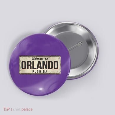 Vintage Orlando Metal Sign Button