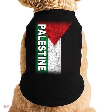 Vintage Palestine Flag Support Distressed Doggie Tank