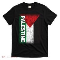 Vintage Palestine Flag Support Distressed T-Shirt thumb 0