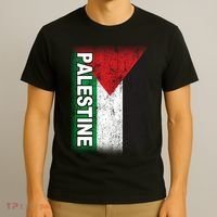 Vintage Palestine Flag Support Distressed T-Shirt thumb 3
