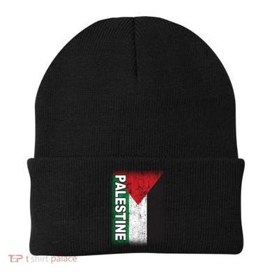 Vintage Palestine Flag Support Distressed Beanie