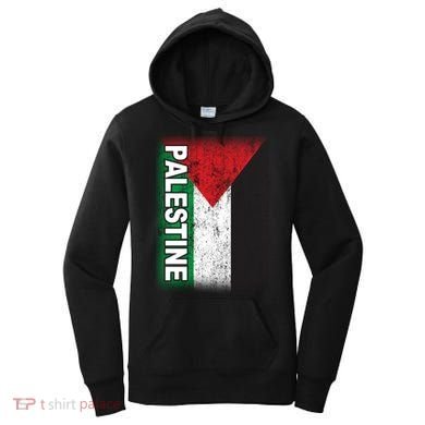 Vintage Palestine Flag Support Distressed Women's Hoodie