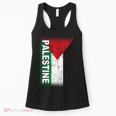 Vintage Palestine Flag Support Distressed Women's Tank Top